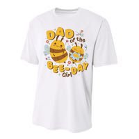 Dad Of The Bee Day Girl Birthday Performance Sprint T-Shirt