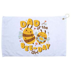 Dad Of The Bee Day Girl Birthday Grommeted Golf Towel