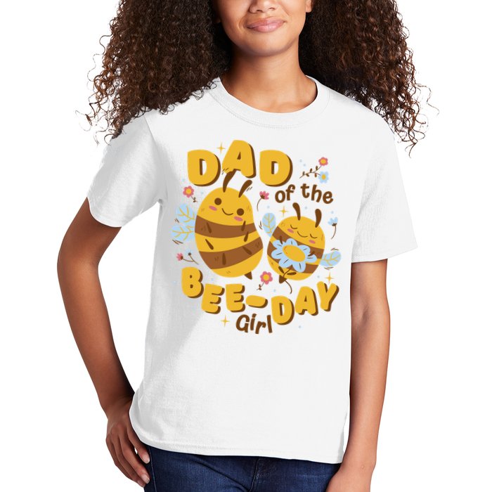 Dad Of The Bee Day Girl Birthday Kids T-Shirt