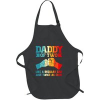 Dadd Of Two Like A Regular Dad Just Twice As Cool Son Full-Length Apron With Pockets