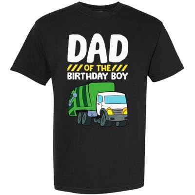 Dad Of The Birthday Boy Garbage Truck Garment-Dyed Heavyweight T-Shirt