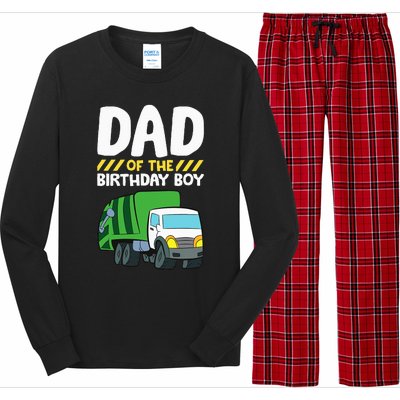 Dad Of The Birthday Boy Garbage Truck Long Sleeve Pajama Set