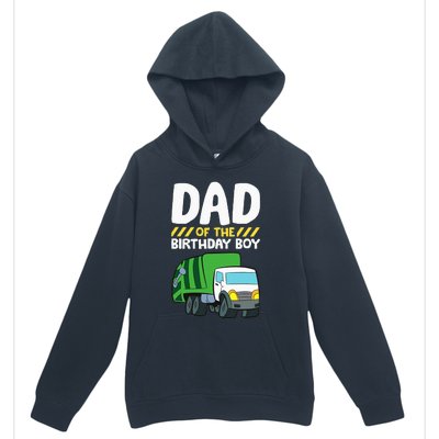 Dad Of The Birthday Boy Garbage Truck Urban Pullover Hoodie