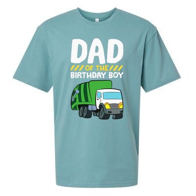 Dad Of The Birthday Boy Garbage Truck Sueded Cloud Jersey T-Shirt