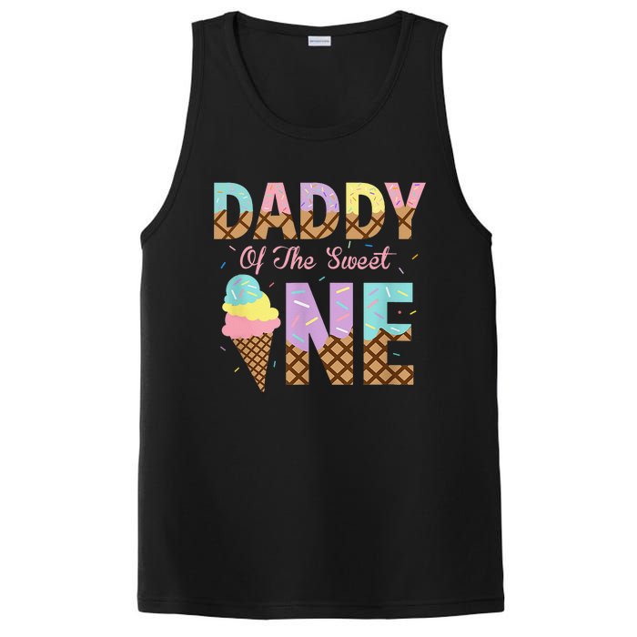 Daddy Of The Sweet One Ice Cream 1st First Birthday Family PosiCharge Competitor Tank