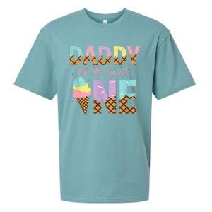 Daddy Of The Sweet One Ice Cream 1st First Birthday Family Sueded Cloud Jersey T-Shirt