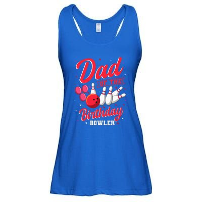 Dad Of The Birthday Bowler Bowling Family Celebration Ladies Essential Flowy Tank