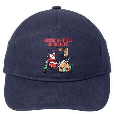 Dunkin On These Ho Ho HoS Christmas Quote 7-Panel Snapback Hat