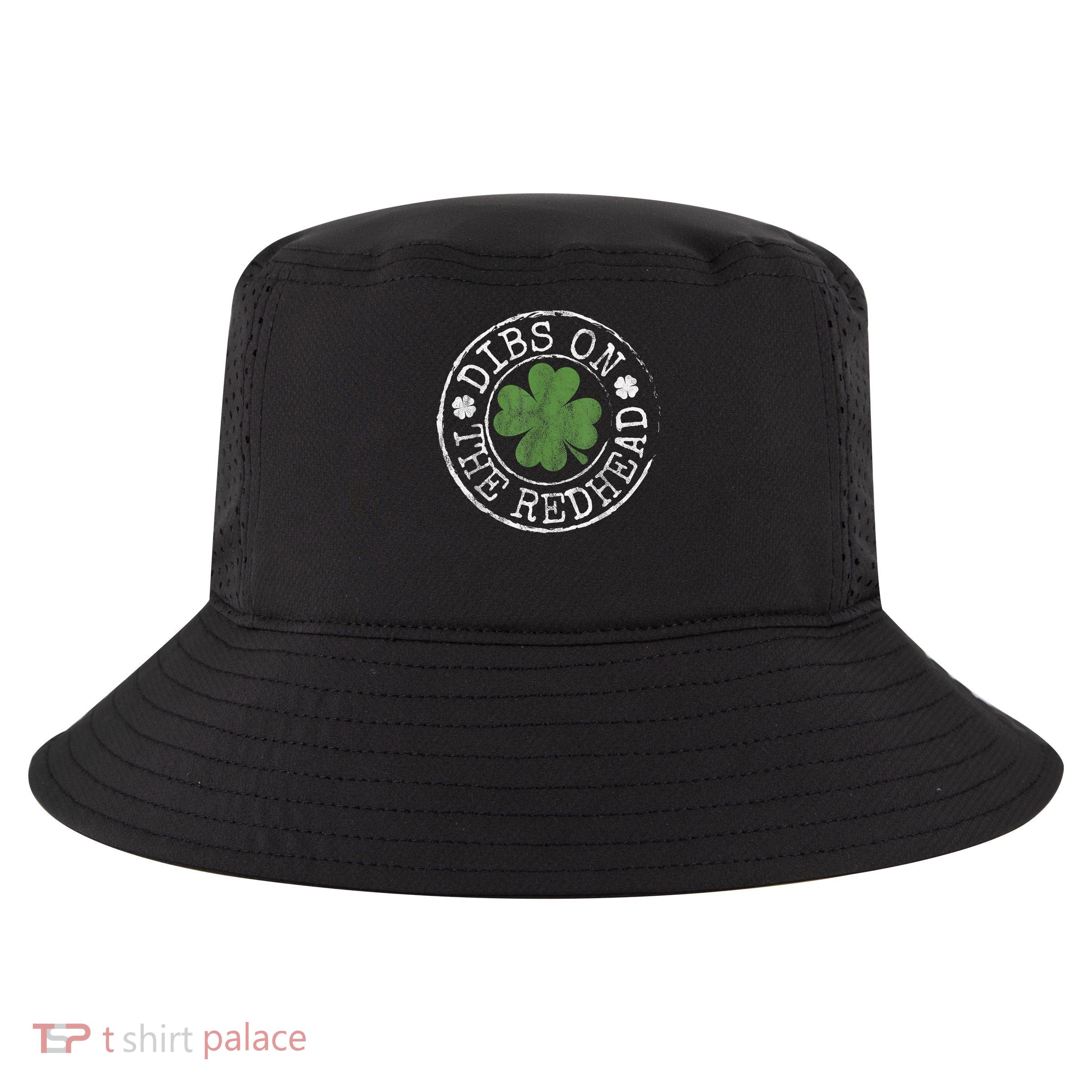 Dibs On The Redhead Funny Clovers Stamp St Patrick's Day Cool Comfort Performance Bucket Hat