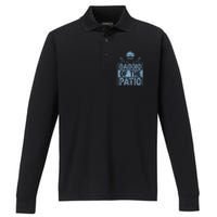 Daddio Of The Patio Grilling BBQ Dad Performance Long Sleeve Polo