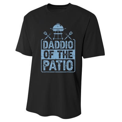 Daddio Of The Patio Grilling BBQ Dad Performance Sprint T-Shirt