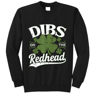 Dibs On The Redhead Funny St Patricks Day Drinking Sweatshirt