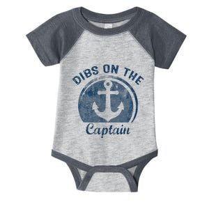 Dibs On The Captain Funny Boating Boat Lover Infant Baby Jersey Bodysuit