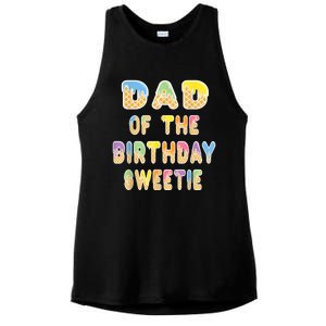 Dad Of The Birthday Sweetie Girl Icecream Themed Party Ladies PosiCharge Tri-Blend Wicking Tank