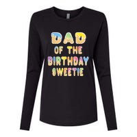 Dad Of The Birthday Sweetie Girl Icecream Themed Party Womens Cotton Relaxed Long Sleeve T-Shirt