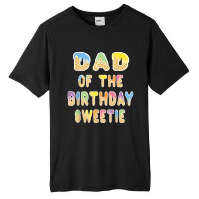 Dad Of The Birthday Sweetie Girl Icecream Themed Party Tall Fusion ChromaSoft Performance T-Shirt