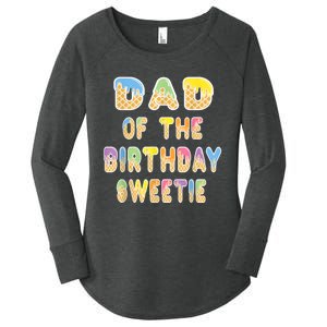 Dad Of The Birthday Sweetie Girl Icecream Themed Party Women's Perfect Tri Tunic Long Sleeve Shirt