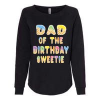 Dad Of The Birthday Sweetie Girl Icecream Themed Party Womens California Wash Sweatshirt