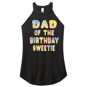 Dad Of The Birthday Sweetie Girl Icecream Themed Party Women's Perfect Tri Rocker Tank