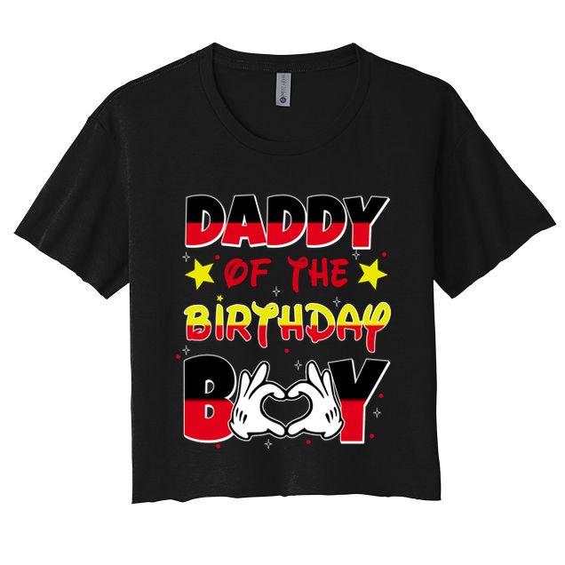 Daddy Of The Birthday Boy Dad Gift Crop Top