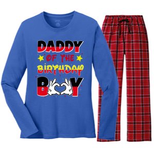 Daddy Of The Birthday Boy Dad Gift Women's Long Sleeve Flannel Pajama Set 