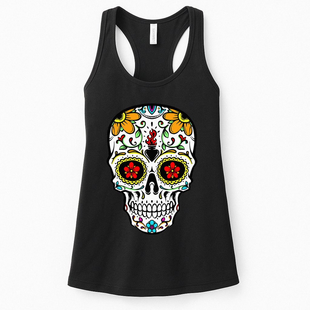 Day of the Dead Celebration Outfit Calavera Womens Tank Top