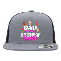 Dad Of The Birthday Sweetie Flat Bill Trucker Hat