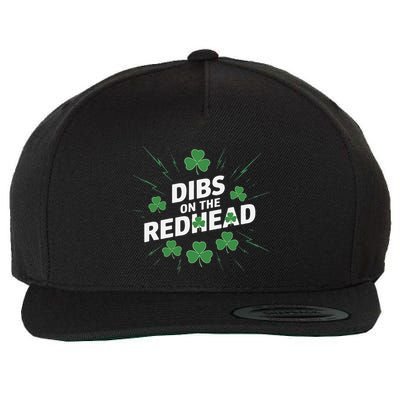 Dibs On The Redhead Funny St Patricks Day Drinking Wool Snapback Cap