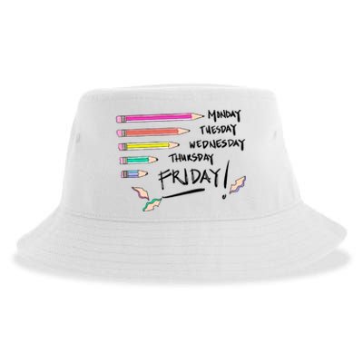 Days Of The Week Teacher Sustainable Bucket Hat