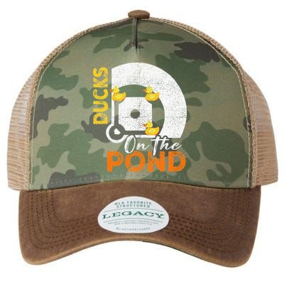 Ducks On The Pond Baseball Field Softball Saying Legacy Tie Dye Trucker Hat