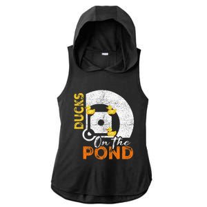 Ducks On The Pond Baseball Field Softball Saying Ladies PosiCharge Tri-Blend Wicking Draft Hoodie Tank