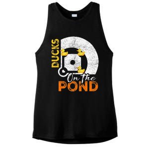 Ducks On The Pond Baseball Field Softball Saying Ladies PosiCharge Tri-Blend Wicking Tank