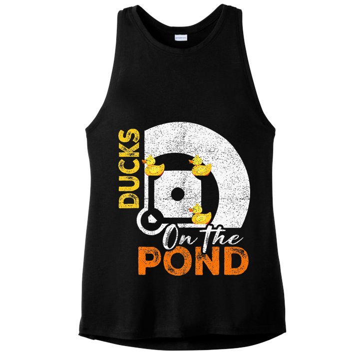Ducks On The Pond Baseball Field Softball Saying Ladies PosiCharge Tri-Blend Wicking Tank