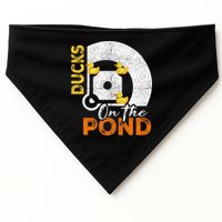 Ducks On The Pond Baseball Field Softball Saying USA-Made Doggie Bandana