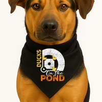Ducks On The Pond Baseball Field Softball Saying USA-Made Doggie Bandana