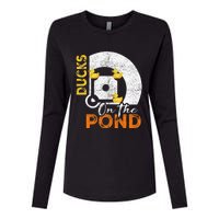 Ducks On The Pond Baseball Field Softball Saying Womens Cotton Relaxed Long Sleeve T-Shirt