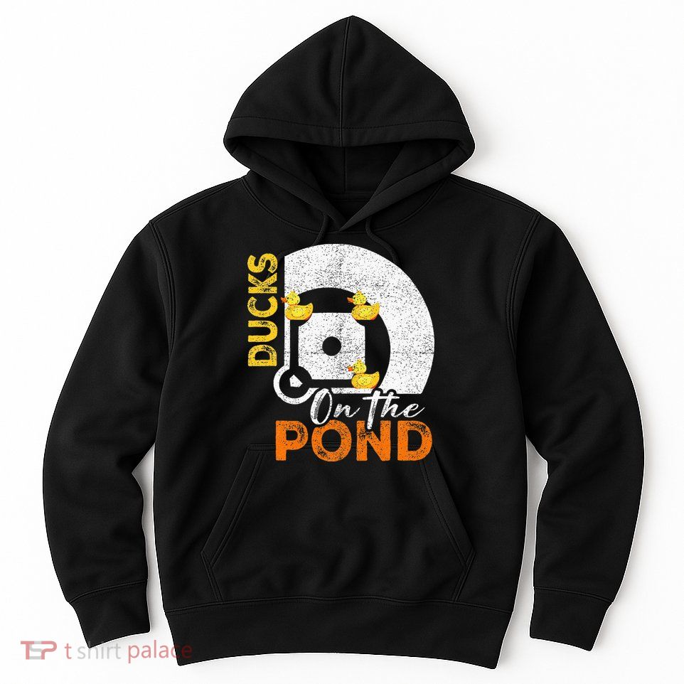Ducks On The Pond Baseball Field Softball Saying Hoodie