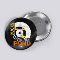 Ducks On The Pond Baseball Field Softball Saying Button