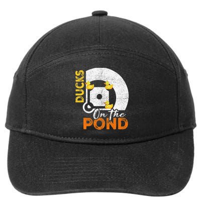 Ducks On The Pond Baseball Field Softball Saying 7-Panel Snapback Hat