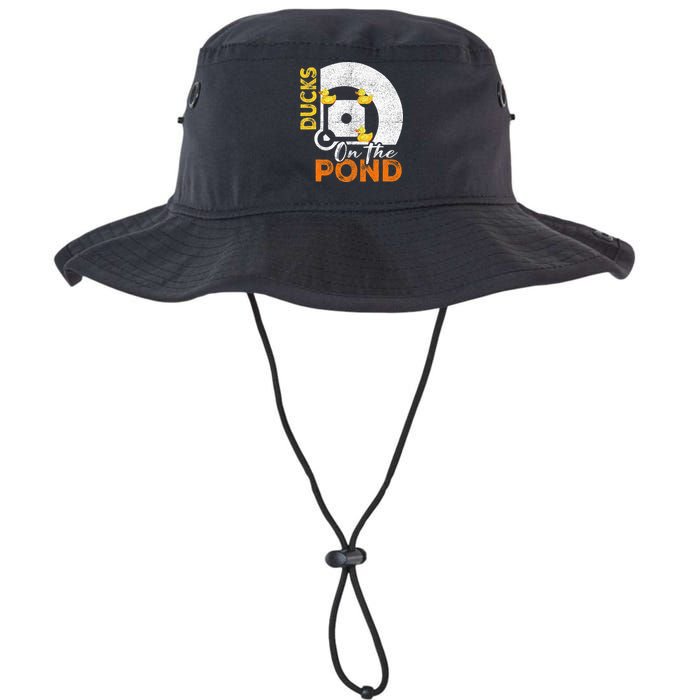Ducks On The Pond Baseball Field Softball Saying Bucket Hat