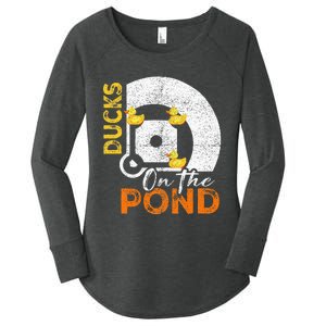 Ducks On The Pond Baseball Field Softball Saying Women's Perfect Tri Tunic Long Sleeve Shirt