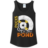 Ducks On The Pond Baseball Field Softball Saying Ladies Essential Tank