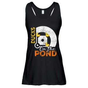 Ducks On The Pond Baseball Field Softball Saying Ladies Essential Flowy Tank