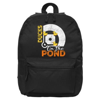 Ducks On The Pond Baseball Field Softball Saying 16 in Basic Backpack