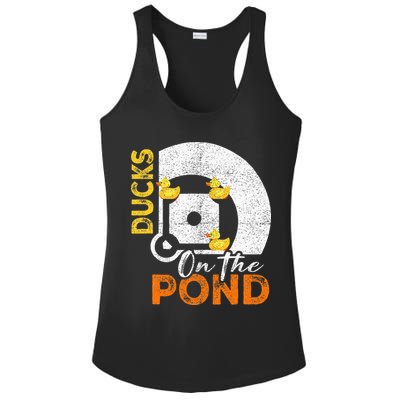 Ducks On The Pond Baseball Field Softball Saying Ladies PosiCharge Competitor Racerback Tank