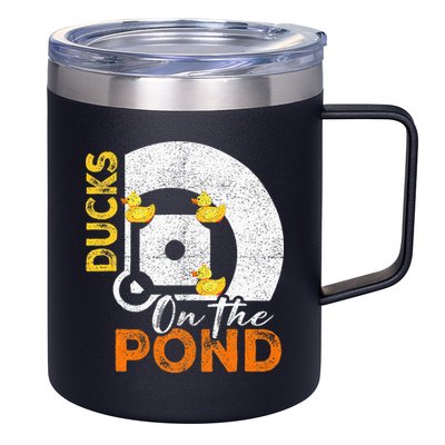 Ducks On The Pond Baseball Field Softball Saying 12oz Stainless Steel Coffee Mug