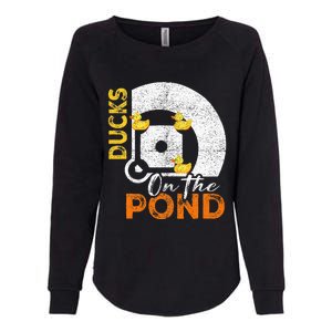 Ducks On The Pond Baseball Field Softball Saying Womens California Wash Sweatshirt