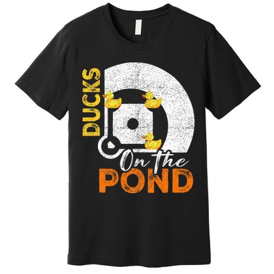 Ducks On The Pond Baseball Field Softball Saying Premium T-Shirt