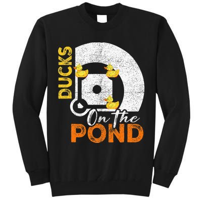 Ducks On The Pond Baseball Field Softball Saying Tall Sweatshirt