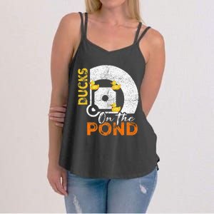 Ducks On The Pond Baseball Field Softball Saying Women's Strappy Tank